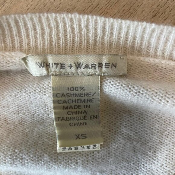 White Warren 100% Cashmere Sweater | Cream | Womens Size XS - Picture 5 of 5